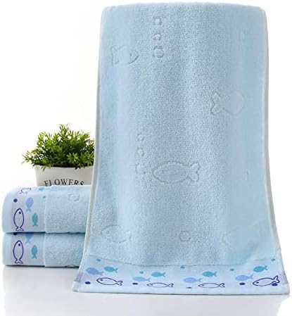 Giuin пешкир памук за лице за лице за задебелување на подароци за задебелување на абсорбента везење лого памучно крпа обично сина