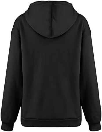 Nokmopo Работни џемпери за женски женски обичен моден моден долг ракав солидна боја патент џеб џеб џеб врвен врв