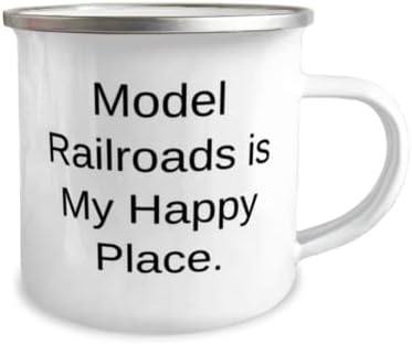 Моделот Железници Е Моето Среќно Место. Модел Железници 12oz Кампер Кригла, Корисни Модел Железници Подароци, За Пријатели, Модел возови,