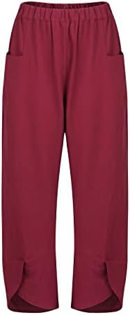 Wonенски панталони за жени, женски фустани панталони за жени со розови кожни панталони панталони за жени јога панталони жени постелнини
