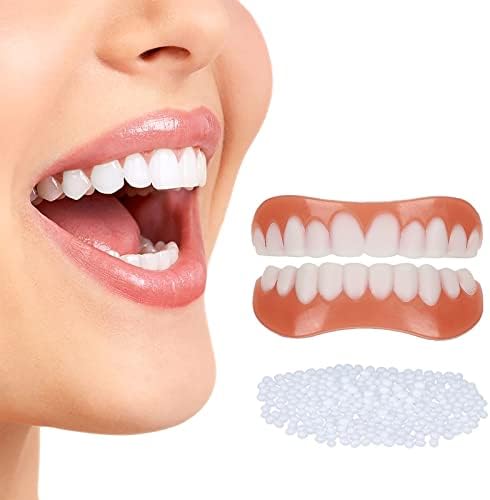 Козметички заби Ситаотао 1 пакет. Само горниот дел - рамен. Природни заби на фурнир во боја, удобност, заштита, погодна за правење своја насмевка