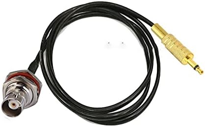 Milkweed Multi-намена RG174 Pigtail Cable BNC Femaleенски O-ring до 3,5 mm моно 1/8 Машко вклопување за антена за монитор на CCTV камера