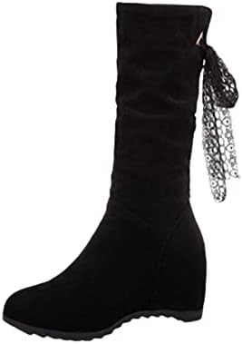 HCJKDU жени колено високи чизми со чизми за патенти чизми со широка чизми борбени чизми црни чизми чизми на глуждот