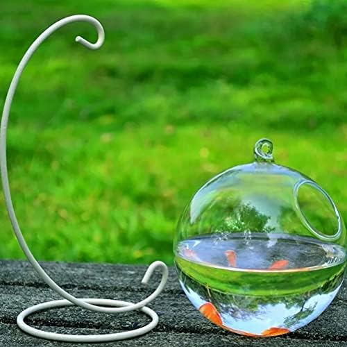 Uxzdx cujux 1set тркалезна форма висина стаклена аквариум риба сад риба резервоар цвет растение вазна транспарентно сферично стакло