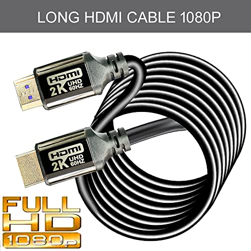 HDMI кабел 75ft 1,4 10.2Gbps, светла школка со алуминиумска позлата, кабли со голема брзина HDMI 2K60 1080P EARC HDR HDCP 2.2 2.3 Компатибилен