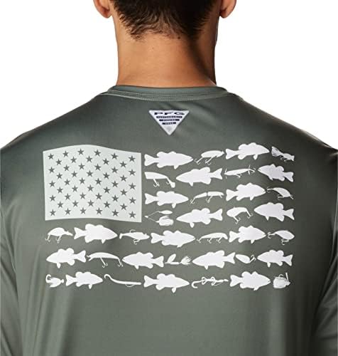 Колумбија машка PFG терминална риба со рибино знаме со долг ракав риболов кошула