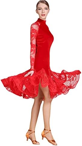 Латински фустан за натпреварување облечена за жени Салса Танго Самба Ча Ча