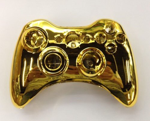Нов Безжичен Контролер Случај Школка Капак + Копчиња За Xbox 360 Позлата Злато