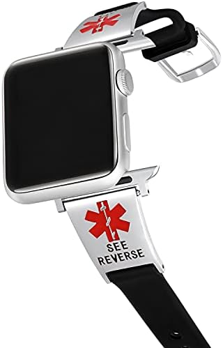 Персонализирана ID на медицински сигнали, ленти со Apple Watch, компатибилни со Apple Watch 38mm 40mm 41mm 42mm 44mm 45mm 49mm,