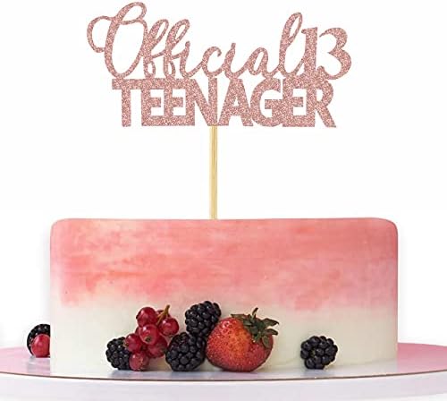 25 компјутери Официјален тинејџер 13 Торта за торта за 13 -ти украси за роденденска забава Среќна 13 -та роденденска забава украси розово