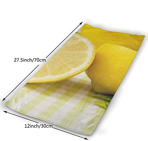 Микрофибер пешкир за пешкир од жолто лимон, гостински пешкир за куќи за куќи со прсти со пешкир со голема апсорпција