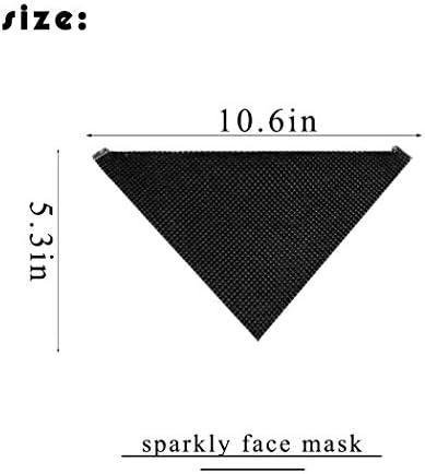 Urieo Sparkly Mesh Mash Black Fashion Bling Masks Night Club Masquerade Ball Party For Women and Girls