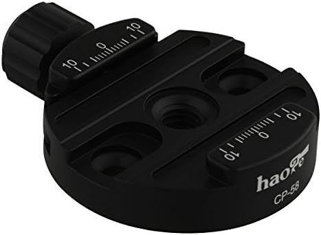 Адаптер за прицврстувач на копчето Haoge 58mm завртка монтирање за брзо ослободување QR плоча камера Трипод топка со монопод топка