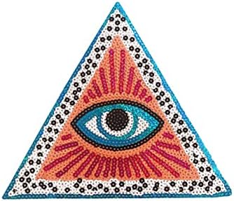 Хулут железо на триаголник за лепенки за очите за закрпи за залепени значки за мотив за мотив за маица за облека за облека за облека