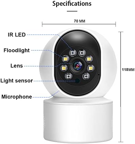 Fan Ye 3PCS 5MP Camera WiFi Video Indoor Security Home Baby Monitor IP CCTV безжична веб -камера ноќно гледање паметно следење