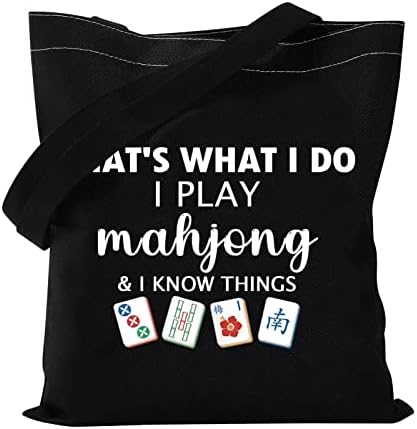 Vamsii Смешен подарок Махјонг, Мах ongонг overубовник Тота торба, играм махјонг, знам работи за плочки играчи играчи играчи за купување торба