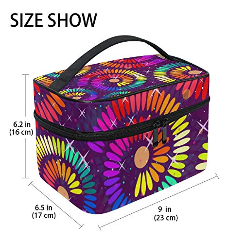 Пренослив Апстрактен Шарен Цвет Патување Козметичка Торба Торба За Шминка Организатор На Случај За Шминка Торба За Тоалетна Торба