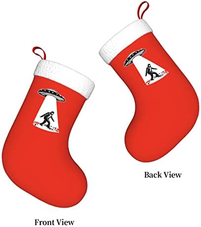 Yoigng bigfoot sasquatch Божиќно порибување Божиќни чорапи класичен празничен декорација камин виси чорап