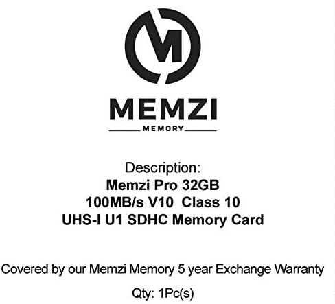 MEMZI PRO 32gb Класа 10 80MB / s Sdhc Мемориска Картичка За Никон Coolpix A, AW, B, L ИЛИ W Серија Дигитални Камери