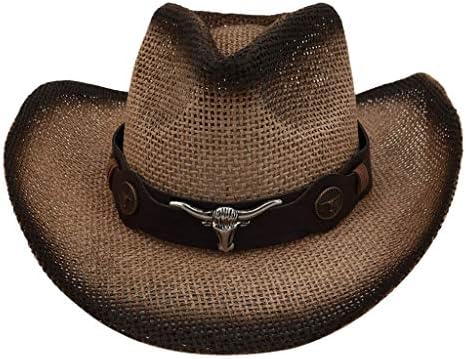 Кожа широко облога за дожд Капчиња Холивуд Каубојски капи за мажи и жени, западна кожна каубојска капа - фино кожено капаче