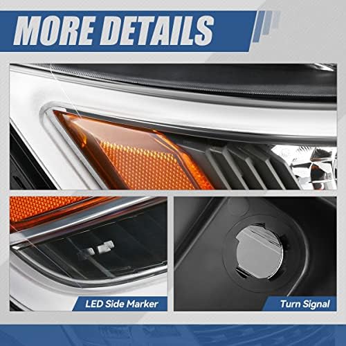 LED Drl Светилка Компатибилен Со Ford Explorer Ограничен/XLT/Платина -2018, Патнички Десната Страна, Хром Домување Килибар Агол