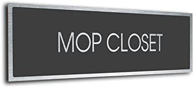 Знак на врата од плакарот на МОП - модерен знак на четкана метална врата DMD -2210279