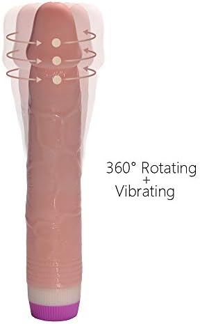 Вибратор дилдоси 360 ̊ ротирачки g место вагина стимулација анална игра вибрирајќи реални дилдо секс играчки за жени двојки