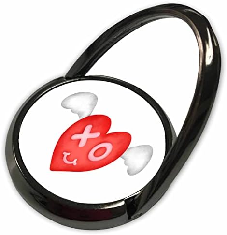 3Drose Cute X и O среќно срце со илустрација на крилја - Телефонски ringsвони