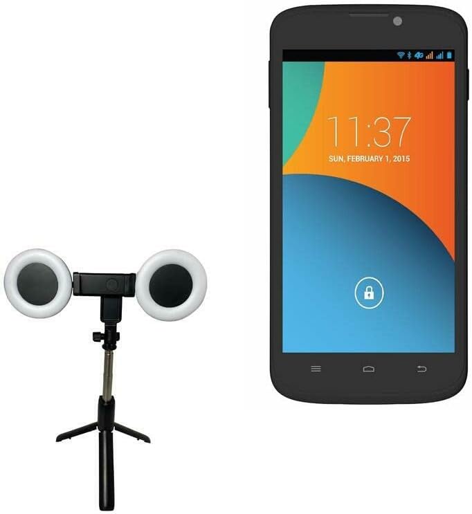 Штанд со боксер и монтирање компатибилен со проверка на сливи LTE - SelfiePod на Rinllight, Selfie Stick Extendable Arm со прстенеста