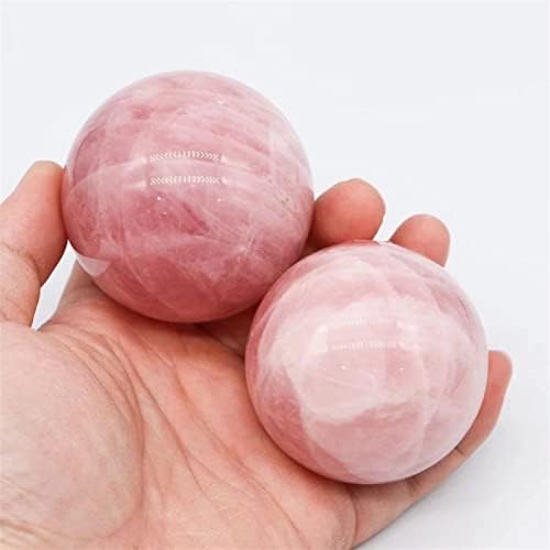 1 парчиња 60мм-65мм Фенг Шуи Природно заздравување кристал топка роза кварц сфера заздравување камен се оддава од злото духови