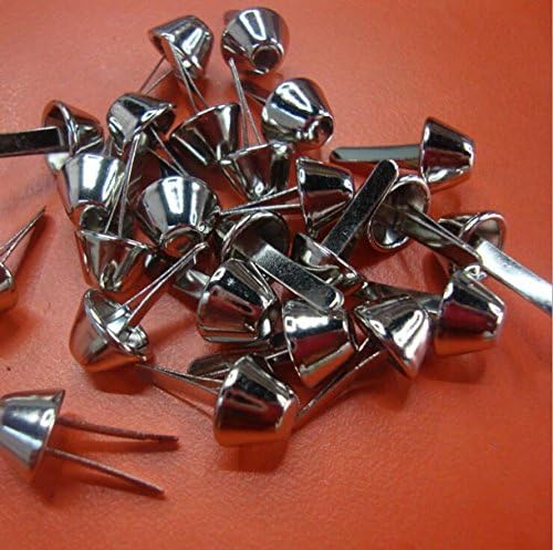 Ongонгџијуан 1000 парчиња 15мм сребрена тон метална занаетчиска чанта стапала за забивање столпчиња прободени за чанта чанта панк -карпи