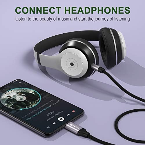USB -C до 3,5 mm Audio Audio Adapter - 3,3ft AUX Cable & Headphone Jack за Google Pixel 7/6/5/4/3/2 XL, Samsung Galaxy S22/S21/S20 Fe Ultra,