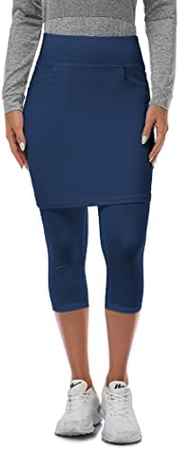 Скортс здолништа за жени со 4 џебови високи половини со здолништа Атлетик голф Срт за тренинг тенис кој работи случајно