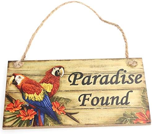 Pretyzoom Paradise пронајде дрвени знаци Хавајска дрвена плакета за забава на летна плажа на Луа што виси украс за украс на wallидот на вратата