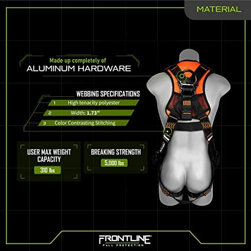 Frontline Fall Pash Compate Contraction Full Body Harness + D-Ring + Повеќе стилови + OSHA и ANSI во согласност