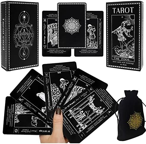 Палуба за картички Sincerez Tarot за почетници со значења на нив, тарот картичка со водич