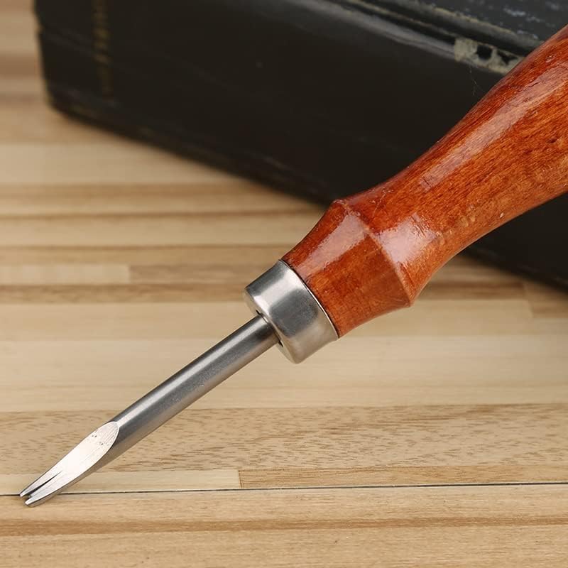 Miusie 5 типови дрвена рачка остар кожен раб на работ на предниот дел на кожни алатки за кожни алатки челични кожни производи DIY Beveller