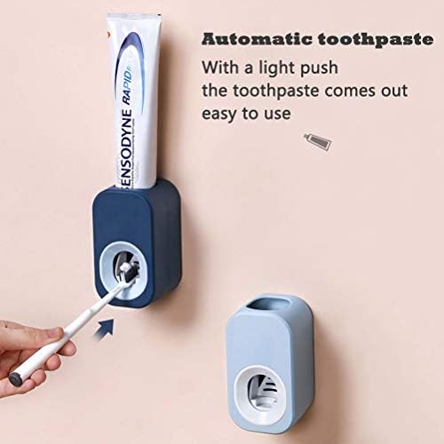 Автоматски диспензер за паста за заби HQAA со супер леплива wallидна паста за заби за заби за домаќинства и деца тоалети бања