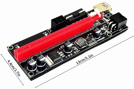 Конектори USB 3.0 PCI -E Riser Ver 009S Express 1x 4x 8x 16x Extender Riser Adapter картичка SATA 15pin до 6 пински кабел за напојување