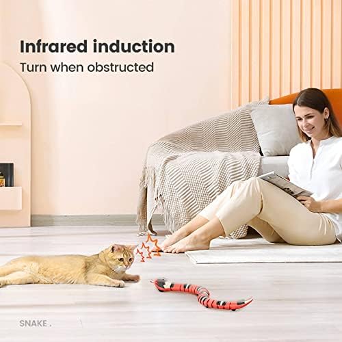 Kbree Intelligent Induction Snake Cat Toy Electric Electric Interactive Cat Toys US Car Charger Electric Cat Apcremory Pet Dog Game