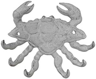Варосан Декоративен Рак Од Леано Железо Со Шест Метални Ѕидни Куки 7