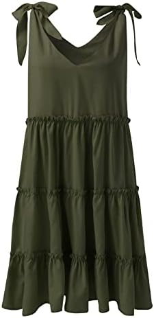 Kulyvon жени летни фустани Елегантни руфи со плетенка без ракави облечени ленти за лепење, минија фустан, фустан од плажа на плажа,