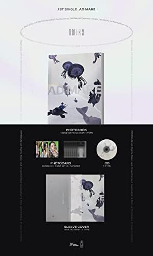 [Aladin Preorder] NMIXX - Ad Mare [Light Ver.] Албум+Пред -нарачка корист+Дополнителни фото -картички Постави JYP KPOP Idol, 150 x 210 x 8 mm,