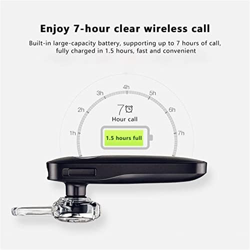 PMUYBHF 2PCS Bluetooth Earpiece v5.0 безжични слушалки со рацете со слушалки за возење микрофон 15 часа време на подготвеност