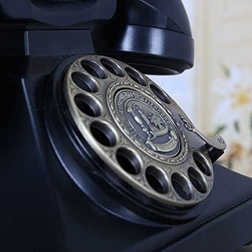 HJL Black Retro FINDLINE Европски антички телефонски канцелариски телефонски канцелариски телефон Црна метална ротирачка декорација