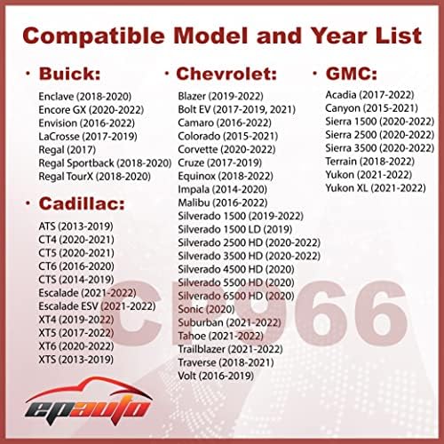 EPAUTO CP966 Premium Cabin Air Filter, компатибилен со Select Buick/Cadillac/Chevrolet/GMC модели