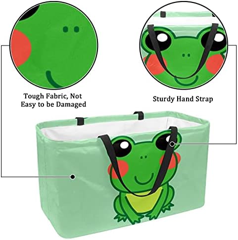 Lorvies Симпатична жаба Винкс корпа за складирање - голем правоаголник за облека, играчки, чевли и пикник