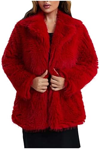 Experienceенски преголем патент на Шерпа јакна со џебови карирано крзно од крзно зимска мечето за надворешно палто Најдобар подарок