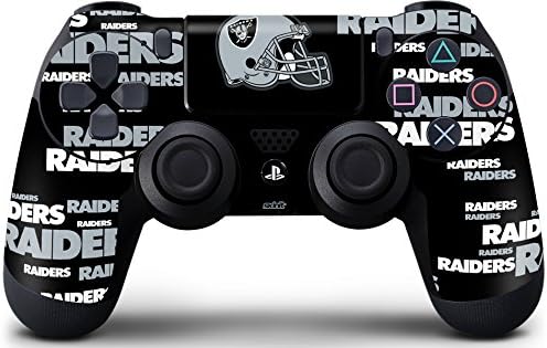 Skinit Decal Gaming Gaming Skin Controller со PS4 Controller - Официјално лиценциран NFL Las Vegas Raiders - Алтернативен дизајн