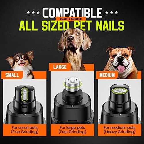 Лопсична Мелница За Нокти За Кучиња со 2 ЛЕД Светла, 2-Брзински Моќни Тримери За Нокти За Кучиња На Полнење И Комплет За Машинка